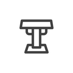 Swimming pool starting block line icon