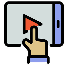 helmet line color icon