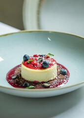 Blueberry Cheesecake, Dessert, Restaurant Food