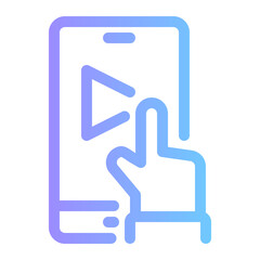 video lesson gradient icon