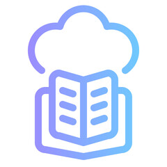 cloud library gradient icon