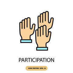 participation icons  symbol vector elements for infographic web