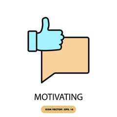 motivating icons  symbol vector elements for infographic web