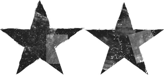 Glitch distorted geometric shape . Minimal art design . Noise destroyed star logo . Trendy defect error shapes . Glitched frame .Broken effect . Grunge texture . Distress object .vector 