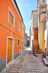 A narrow street in Morcone, a small village in Campania region, Italy.
