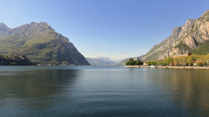Panorama del Lago di Lugano da Lecco - obrazy, fototapety, plakaty
