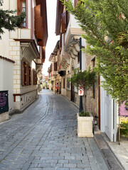 Old town Kaleici in Antalya, Turkey. Streets of old town Kaleici. Old town of Antalya is a popular destination among tourists