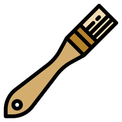 pastry brush line icon