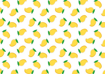 Mango pattern wallpaper. Mango symbol vector. Thailand fruit.