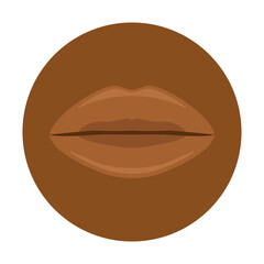 african american lips icon with different emotion vector illustration concept