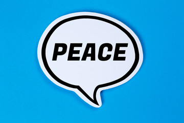 Peace speech bubble communication concept talking saying