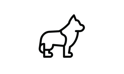 Pet icon outline style with white background eps 8 perfect pixel 