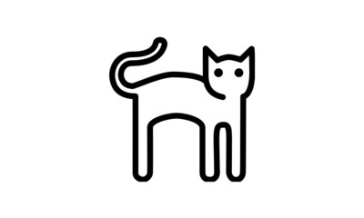 Pet icon outline style with white background eps 8 perfect pixel 