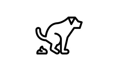 Pet icon outline style with white background eps 8 perfect pixel 