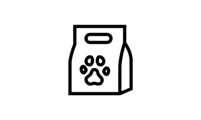 Pet icon outline style with white background eps 8 perfect pixel 