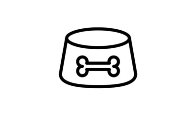 Pet icon outline style with white background eps 8 perfect pixel 