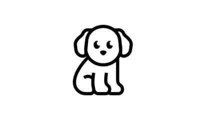 Pet icon outline style with white background eps 8 perfect pixel 