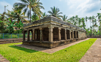 Fototapeta na wymiar The ancient JainTemple Builted on 13th Centuary, located in Sulthan Bathery city, Wayanad District, Kerala, India.