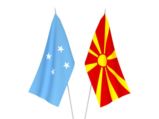 North Macedonia and Federated States of Micronesia flags