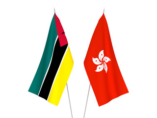 Hong Kong and Republic of Mozambique flags
