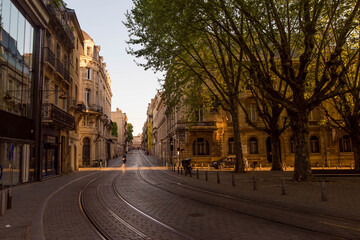 Bordeaux city cityscape at dawn