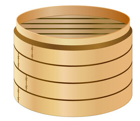 Vector illustration material kitchenware steamer