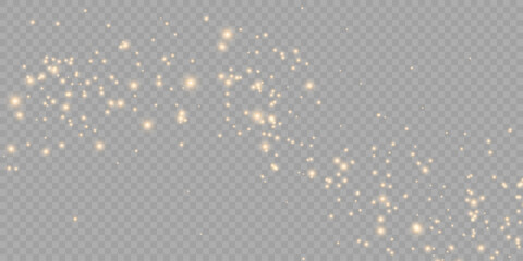 Vector golden sparkling falling star. Stardust trail. Cosmic glittering wave.	