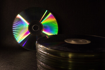 Reflection of light in a Compact Disk(CD) or Digital versatile disk(DVD).