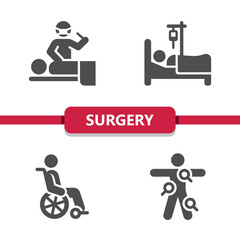 Surgery Icons. Health Care, Hospital Icon