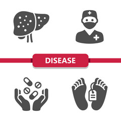 Disease Icons, healthcare, Hospital Icon
