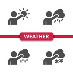 Weather Icons - Weatherman, Weather Man, Meteorologist, Forecast