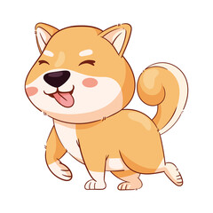 shiba inu walking character