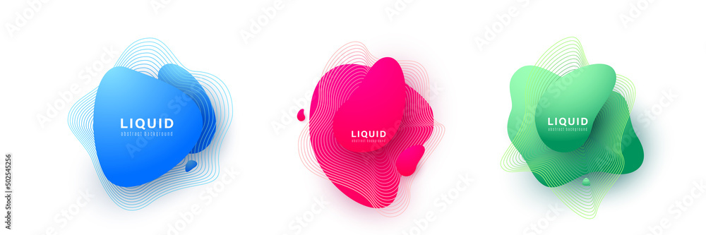Poster abstract shape background vector illustration with graphic elements