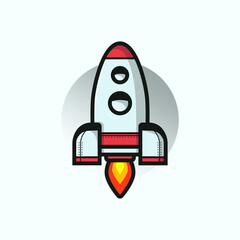 Cartoon rocket design rocket logo design logo design template