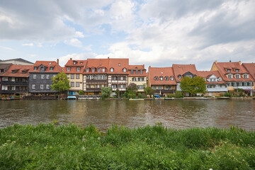 Fototapeta na wymiar Old Town houses in Bamberg, Germany