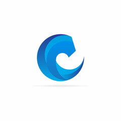 C letter mark icon logo design