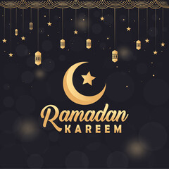 Ramadan mubarak. Greeting background for premium vector illustration, poster and banner.