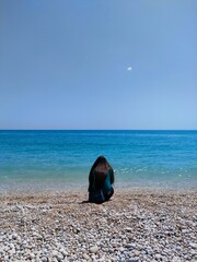 person watching the sea