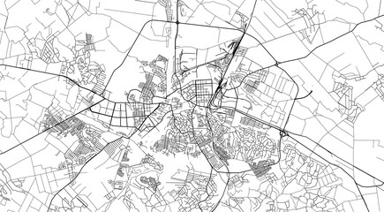 Urban vector city map of Vinnytsia, Ukraine, Europe