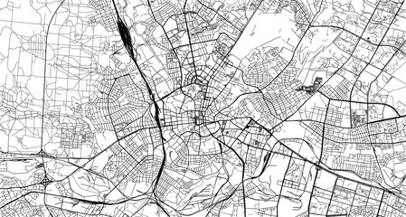 Fototapeta na wymiar Urban vector city map of Kharkiv, Ukraine, Europe