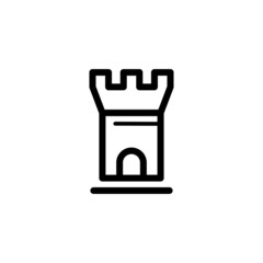 castle icon, vector line style