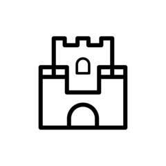 castle icon, vector line style