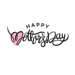 Naklejka premium Happy Mother's Day Calligraphy Background