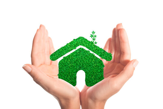 Eco house, susteintable home concept.