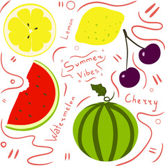 seamless pattern with fruits