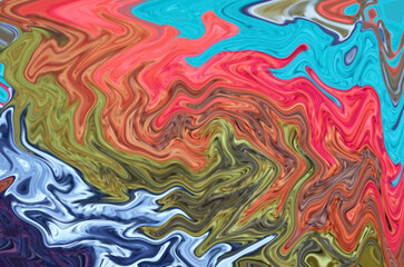 Amazing multi-color flowing oil paints texture for abstract backdrop