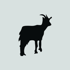 silhouette of a goat