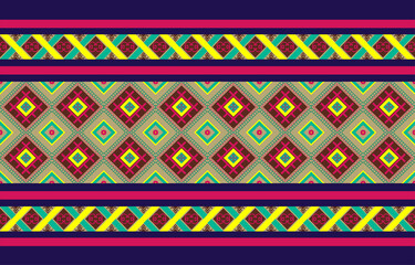 Geometric ethnic oriental ikat seamless pattern traditional Design for background,carpet,wallpaper,clothing,wrapping,Batik ,fabric ,embroidery style, Abstract Ornamental pattern.80