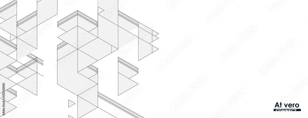 Poster Abstract background with geometric shapes and hexagon pattern. Modern shapes polygon structure. Vector illustration. Science design