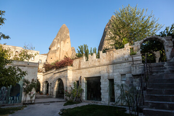 Notables sites Bronze Age homes in the town of Goreme, Cappadocia, Anatolia, Turkey, Asia Minor, Eurasia